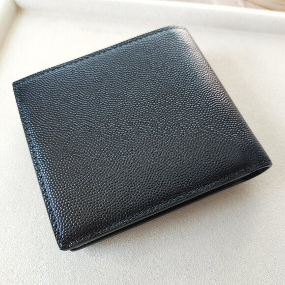 Saint Laurent YSL Black Cassandre Leather Bi-fold Wallet (New) - Picture 13 of 15
